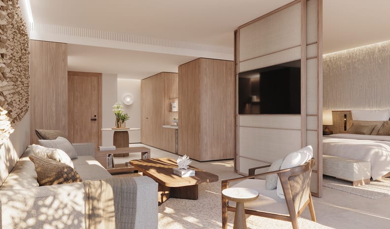 One Bedroom Residence Grand Balcony Marina Front, Living Room